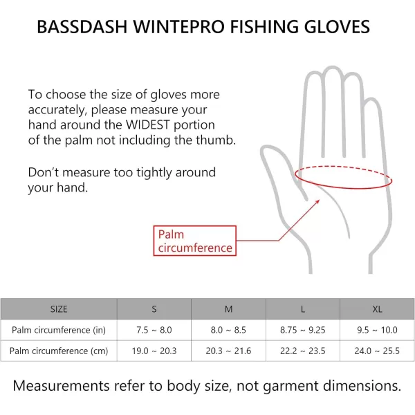 BASSDASH WintePro Insulated Fishing Gloves Water Repellent with Fleece Lining Cold Weather Winter Gloves for Men Women Ice Fishing Hunting Photography HikingBlack