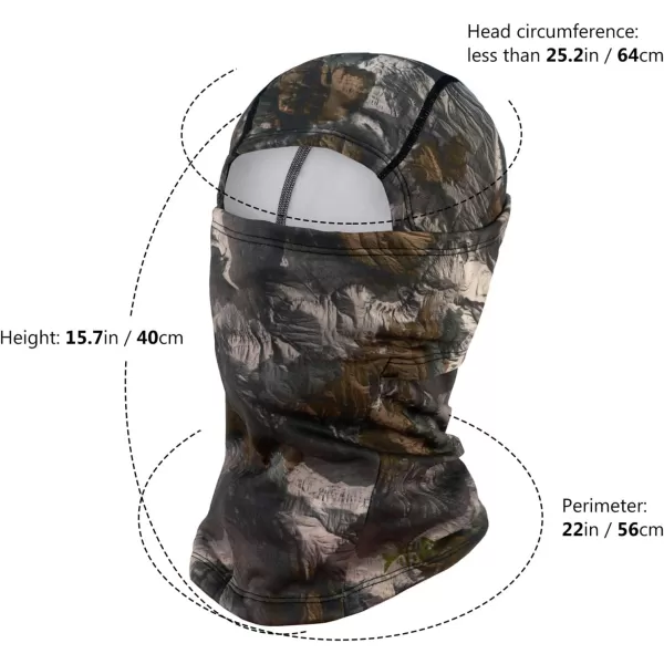 BASSDASH Winter Balaclava Fleece Ski Mask Ninja Hood Neck Warmer Fishing HuntingForest Camo