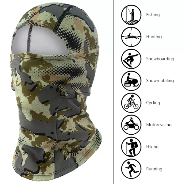 BASSDASH Winter Balaclava Fleece Ski Mask Ninja Hood Neck Warmer Fishing HuntingOpen Terrain