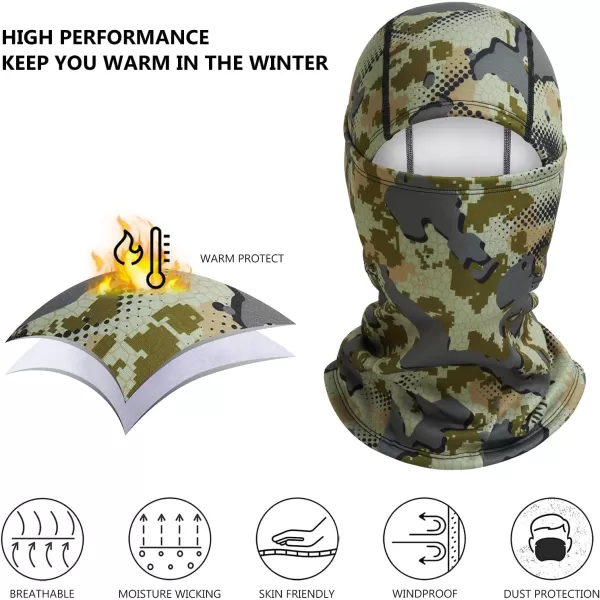 BASSDASH Winter Balaclava Fleece Ski Mask Ninja Hood Neck Warmer Fishing HuntingOpen Terrain