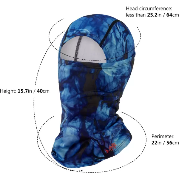 BASSDASH Winter Balaclava Fleece Ski Mask Ninja Hood Neck Warmer Fishing HuntingSmoky Blue