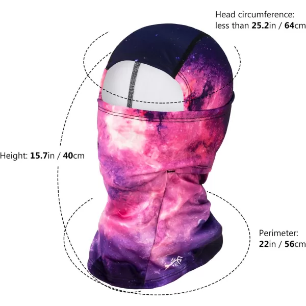 BASSDASH Winter Balaclava Fleece Ski Mask Ninja Hood Neck Warmer Fishing HuntingSpace Purple