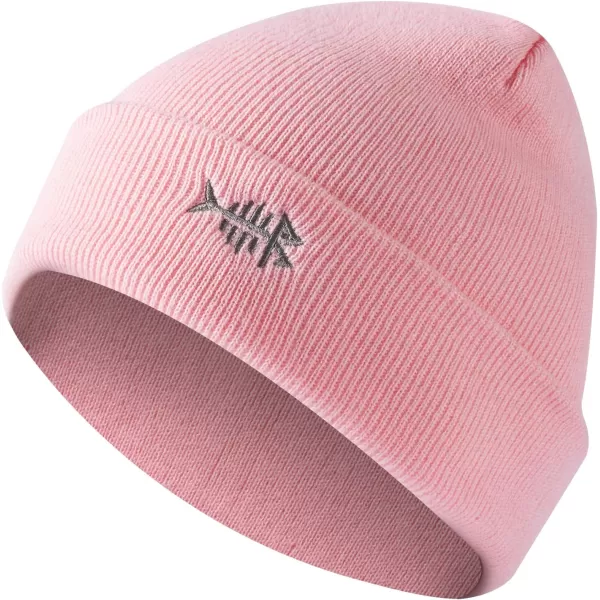 BASSDASH Winter Stretchy Knit Beanie Hats Soft Warm for Men Women Lightweight Stylish Unisex Cuffed Beanies2pack Brownlight Pink