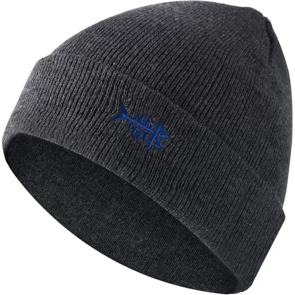 BASSDASH Winter Stretchy Knit Beanie Hats Soft Warm for Men Women Lightweight Stylish Unisex Cuffed Beanies2packdark Bluedarkheather Grey