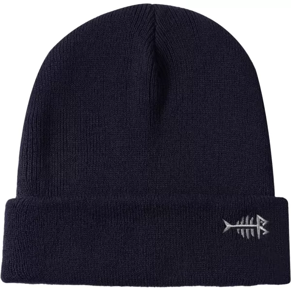 BASSDASH Winter Stretchy Knit Beanie Hats Soft Warm for Men Women Lightweight Stylish Unisex Cuffed BeaniesDark Blue