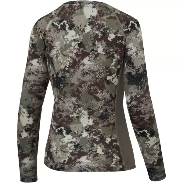 BASSDASH Womens Camo Hunting Shirt Long Sleeve UPF 50 Sun Protection Performance Tee Fishing HikingGrunge Camo