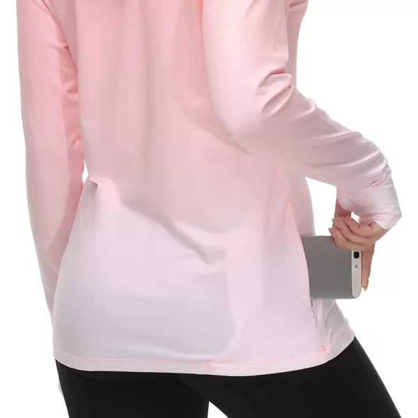 BASSDASH Womens Fishing Hoodie Shirt With Face Mask Thumb Holes UPF 50 FS23WPeach Spot Gradient