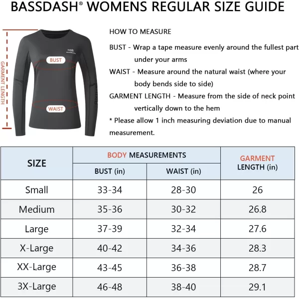 BASSDASH Womens UPF 50 UV Sun Protection Long Sleeve Shirts Quick Dry TShirt for Fishing Hiking KayakingDark GreyWhite Logo