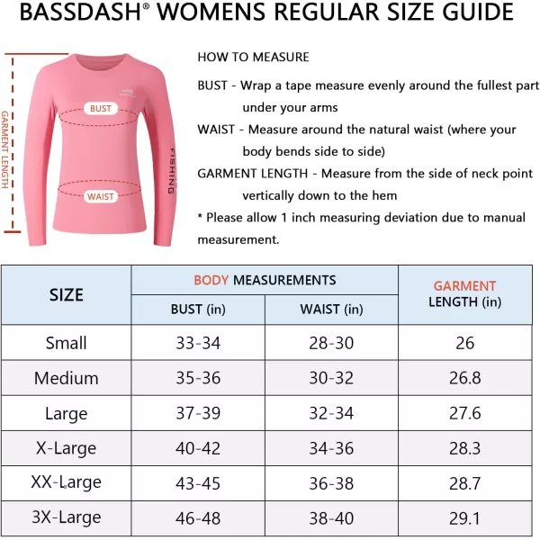 BASSDASH Womens UPF 50 UV Sun Protection Long Sleeve Shirts Quick Dry TShirt for Fishing Hiking KayakingFlamingo PinkWhite Logo