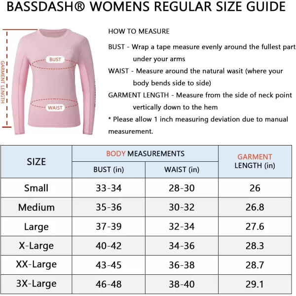 BASSDASH Womens UPF 50 UV Sun Protection Long Sleeve Shirts Quick Dry TShirt for Fishing Hiking KayakingPinkWhite Logo