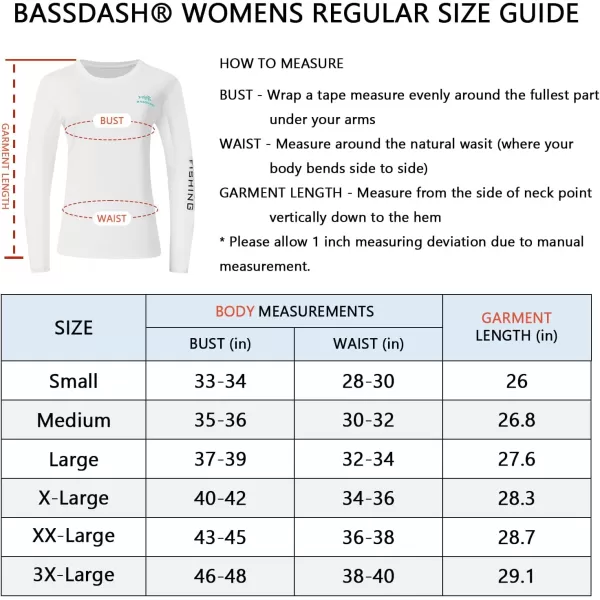 BASSDASH Womens UPF 50 UV Sun Protection Long Sleeve Shirts Quick Dry TShirt for Fishing Hiking KayakingWhiteAruba Blue Logo