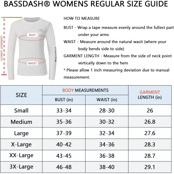 BASSDASH Womens UPF 50 UV Sun Protection Long Sleeve Shirts Quick Dry TShirt for Fishing Hiking KayakingWhiteRose Red Logo