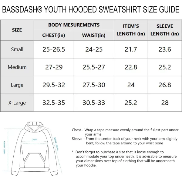 BASSDASH Youth Fishing Fleece Hoodie with Mask Water Resistant Kids Performance Sweatshirt FS18YAutumn Forest No Logo at Sleeve