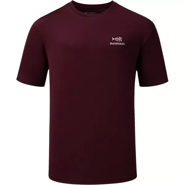 BASSDASHnbspMensnbspUPFnbsp50nbspShortnbspSleevenbspFishingnbspShirtsnbspPerformancenbspCoolingnbspUVnbspSunnbspProtectionnbsp HikingnbspTShirtsBurgundy Pack of 2