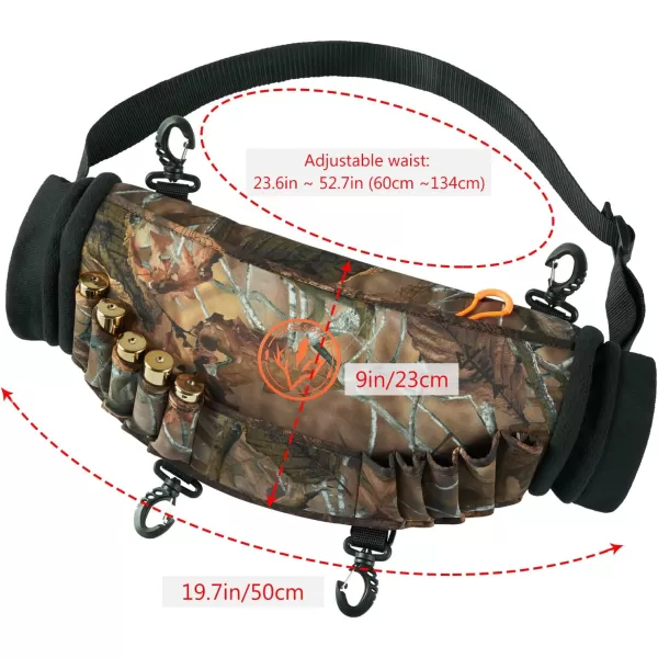 Bassdash Camo Hunting Muff Insulated Fleece Lined Hand Warmer Outdoor Windproof Water ResistantAutumn Forest