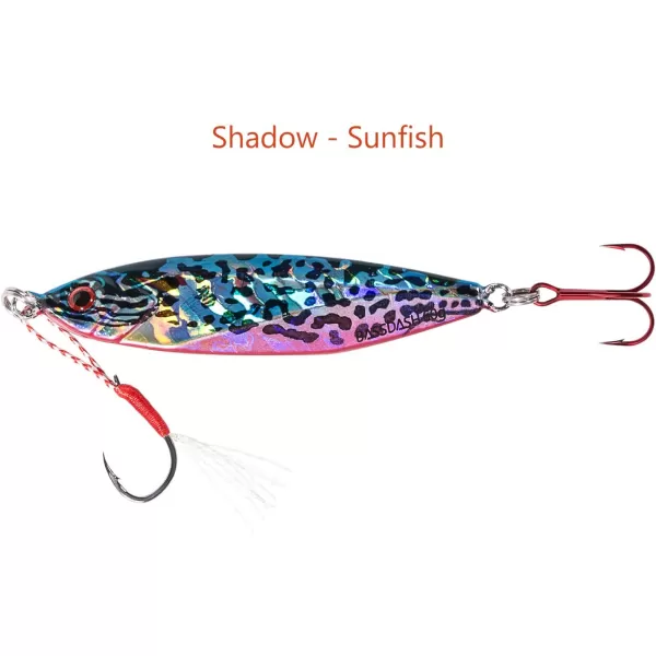 Bassdash Jig Lures 40g 60g with VMC Hooks for Jigging Casting in Saltwater Freshwater FishingAngelfish 40g