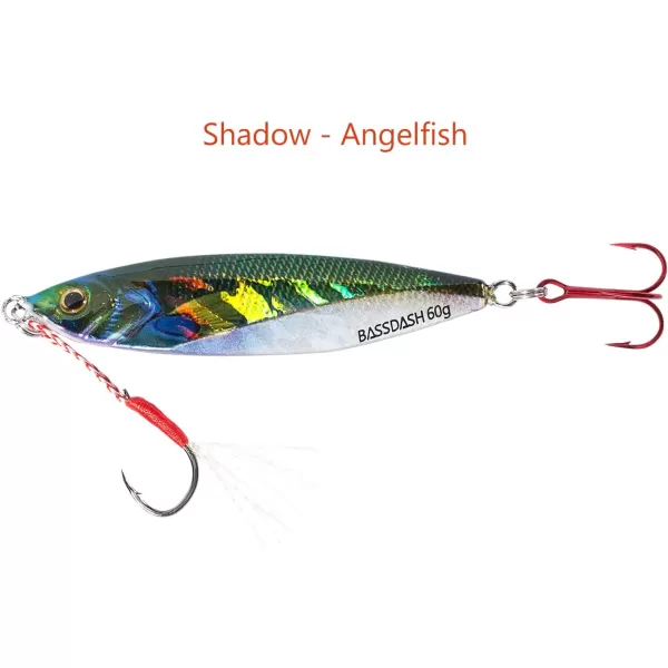 Bassdash Jig Lures 40g 60g with VMC Hooks for Jigging Casting in Saltwater Freshwater FishingStoplight Parrotfish 60g