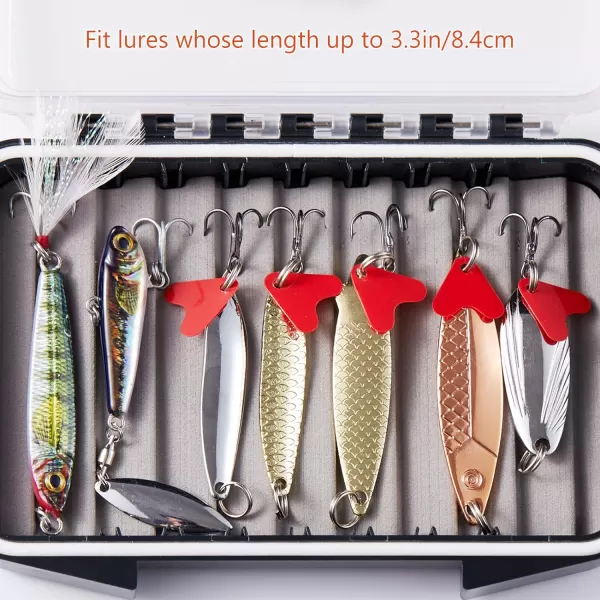 Bassdash Waterproof Fly Box SingleDouble Sided Fishing Flies Storage With FoamSilicone Slits Insert Streamer Jig Deep Trays  59L x 43W x 1HStreamer Jig Deep Trays  59u201DL x 43u201DW x 1u201DH