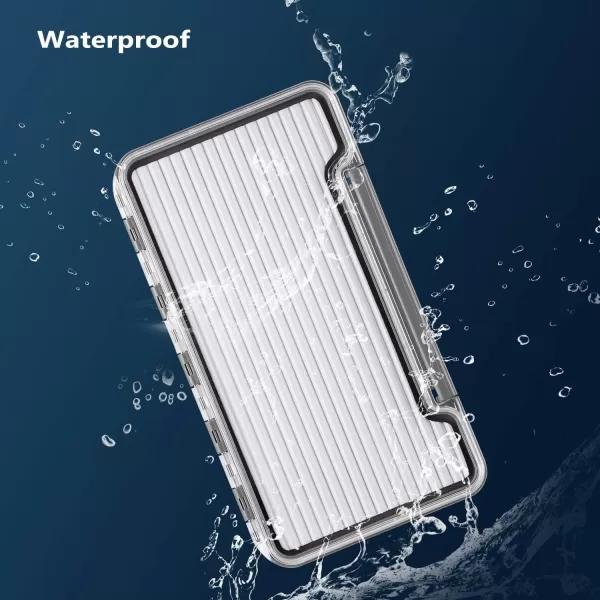 Bassdash Waterproof Fly Box SingleDouble Sided Fishing Flies Storage With FoamSilicone Slits Insert Streamer Jig Deep Trays  59L x 43W x 1HType 3  13 Foam Grooves 54u201Dx38u201Dx07u201D