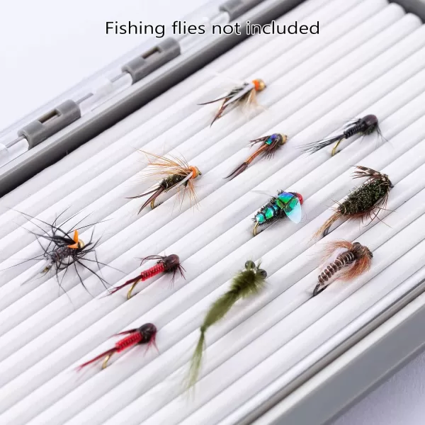 Bassdash Waterproof Fly Box SingleDouble Sided Fishing Flies Storage With FoamSilicone Slits Insert Streamer Jig Deep Trays  59L x 43W x 1HType 3  13 Foam Grooves 54u201Dx38u201Dx07u201D