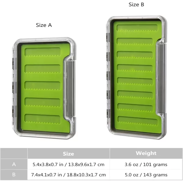 Bassdash Waterproof Fly Box SingleDouble Sided Fishing Flies Storage With FoamSilicone Slits Insert Streamer Jig Deep Trays  59L x 43W x 1HType 5  70 Silicone Slits 54u201Dx38u201Dx07u201D