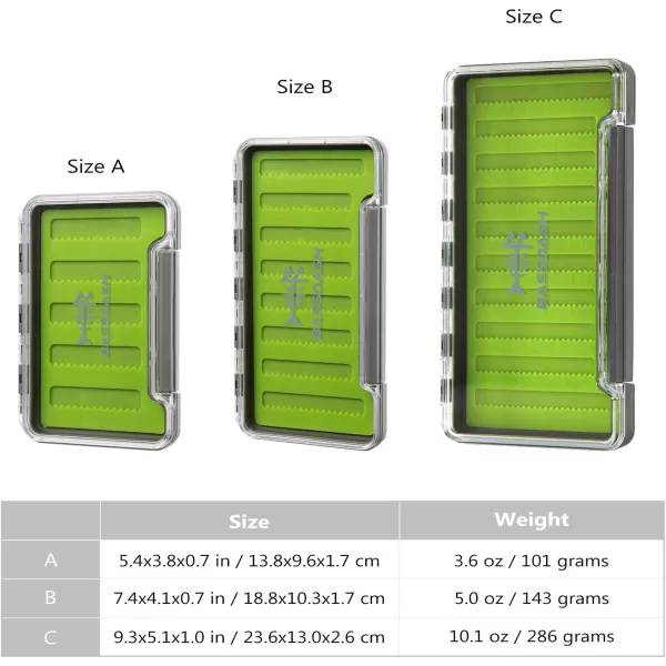 Bassdash Waterproof Fly Box SingleDouble Sided Fishing Flies Storage With FoamSilicone Slits Insert Streamer Jig Deep Trays  59L x 43W x 1HType 9  226 Silicone Slits 93u201Dx51u201Dx10u201D