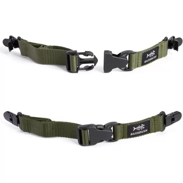 BASSDASH Adult Sternum Strap Adjustable Chest Strap for Backpack with Buckle 2PackUpdated Clip  Army Green