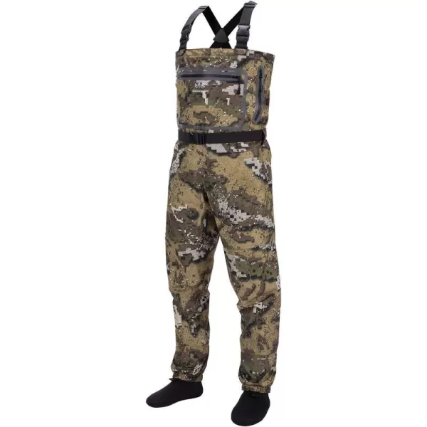 BASSDASH Breathable Ultra Lightweight Veil Camo Chest Stocking Foot Fishing Hunting Waders for MenStocking Foot