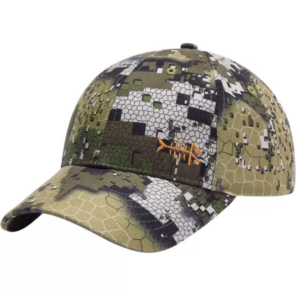 BASSDASH Desolve Camo Fishing Hunting Hat Unisex Adjustable Baseball CapVeil