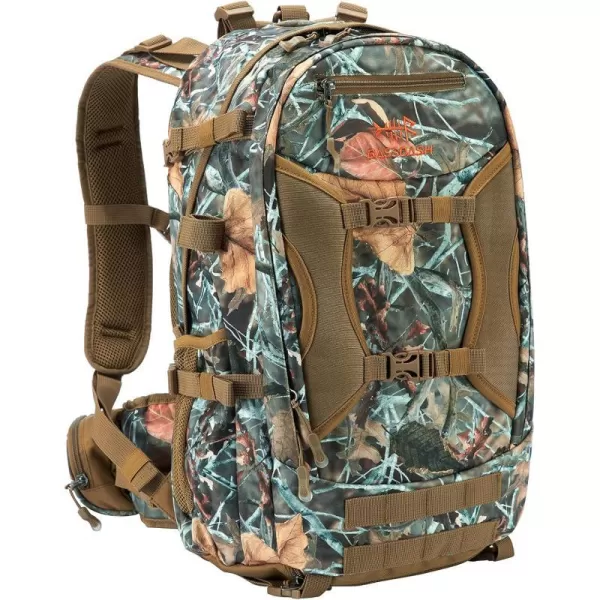 BASSDASH Hunting Backpack with BowRifle Holder Removable Waist Belt Rain Cover Camo Hunting Pack 44L 432LBHp0144l