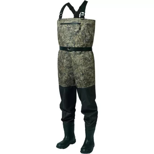 BASSDASH IMMERSE Breathable Ripstop Stocking Boot Foot Fishing Hunting Waders Lightweight Grey Camo Chest Wader for Men WomenBoot Foot Wader  Mossy Wood