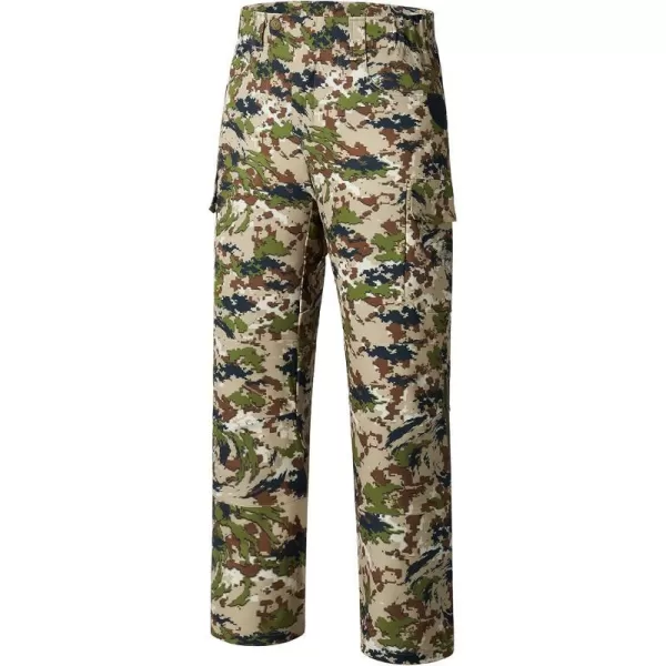 BASSDASH Invis Mens Stretch Hunting Pants Water Resistant Camo Fishing PantHighland