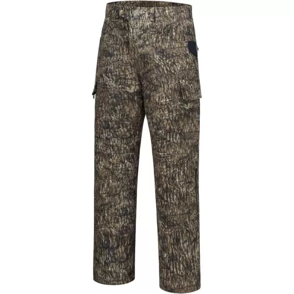 BASSDASH Invis Mens Stretch Hunting Pants Water Resistant Camo Fishing PantMossy Wood