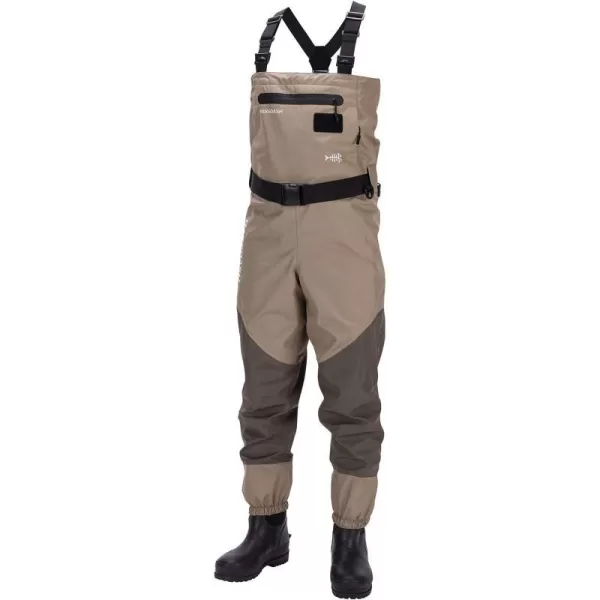 BASSDASH Mens Breathable Chest and Waist Convertible Waders for Fishing Hunting Stocking Foot and Boot Foot WadersBoot Foot