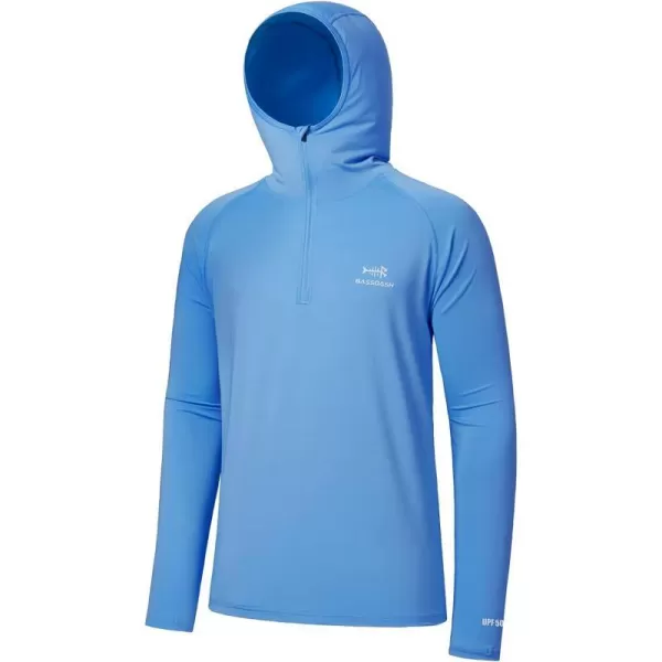 BASSDASH Mens UPF 50 14 Zip Fishing Hoodie Shirt Quick Dry Performance Long Sleeve Sun Protection FS24MCarolina