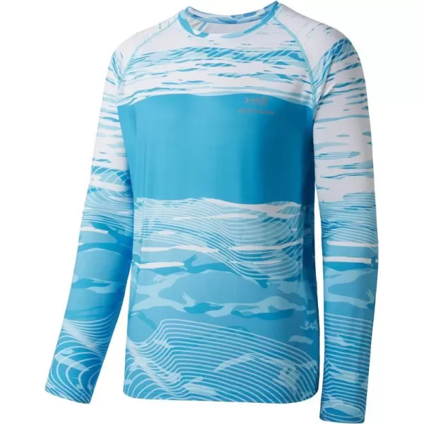 BASSDASH Mens UPF 50 Camo Fishing Shirt Quick Dry Long Sleeve Kayaking Hiking TShirtsFresh Water