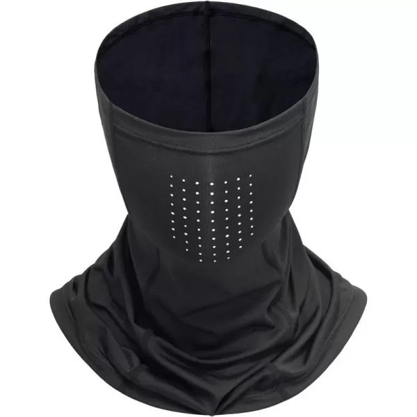 BASSDASH Neck Gaiter Mask UPF 50 Sun Protection for Men amp Women Fishing Hiking OutdoorBlack With Holes