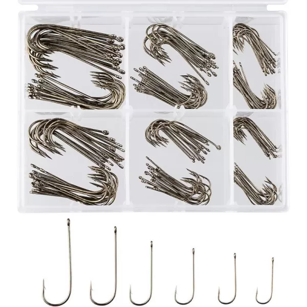 BASSDASH Saltwater Freshwater Hooks Assortment Pack Octopus Offset Hooks and Aberdeen Hooks in Assorted Sizes Tackle Box180 pcs assorted Aberdeen