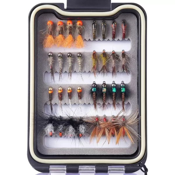 32pcs barbless trout flies