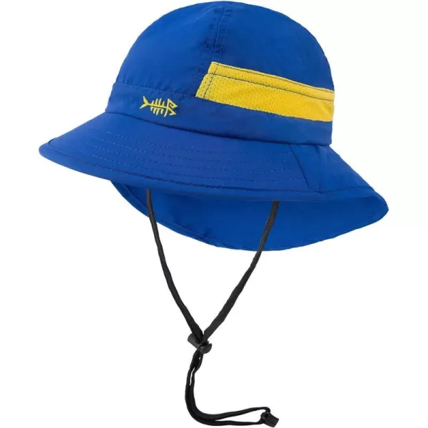 BASSDASH UPF 50 Kids Sun Hat with Wide Brim Neck Flap Mesh Vent for Boys GirlsRoyal Blue