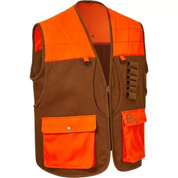 BASSDASH Upland Game Field WaterResistant Bird Hunting Vest with Multi Pockets BrownOrange Men Women FV11BrownOrange