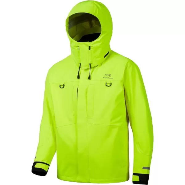 BASSDASH Valor Waterproof Fishing Jackets for Men Women Breathable Windproof Rain JacketFluorescent Yellow