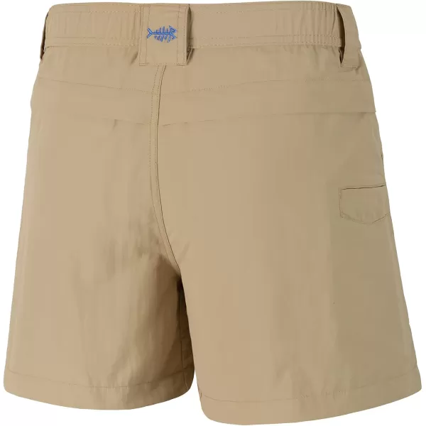 BASSDASH Youth 5quot Fishing Shorts UPF 50 Water Resistant Quick Dry Boys Girls Hiking Cargo Shorts with Pockets FP03YKhaki