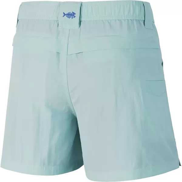 BASSDASH Youth 5quot Fishing Shorts UPF 50 Water Resistant Quick Dry Boys Girls Hiking Cargo Shorts with Pockets FP03YSeafoam