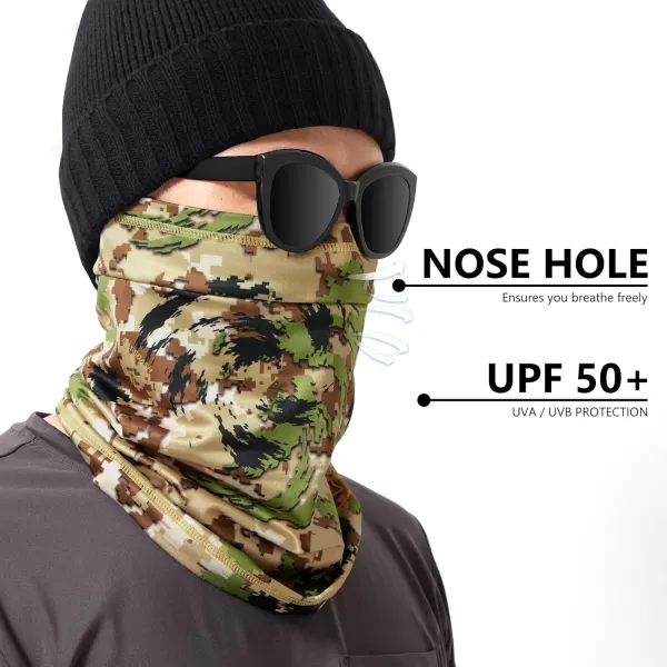 BASSDASH Fleece Neck Gaiter with Nose Hole Winter Face Mask for Men Women Windproof Scarf for Fishing Hunting SkiingHighland