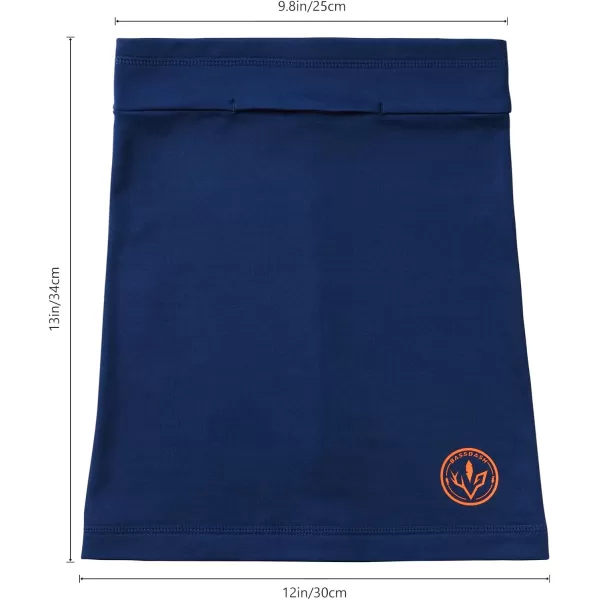 BASSDASH Fleece Neck Gaiter with Nose Hole Winter Face Mask for Men Women Windproof Scarf for Fishing Hunting SkiingNavy Blue