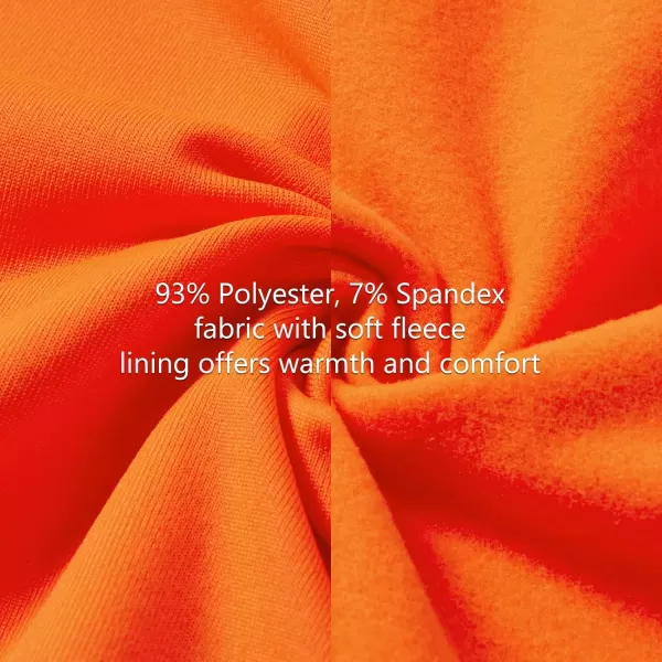 BASSDASH Fleece Neck Gaiter with Nose Hole Winter Face Mask for Men Women Windproof Scarf for Fishing Hunting SkiingOrange