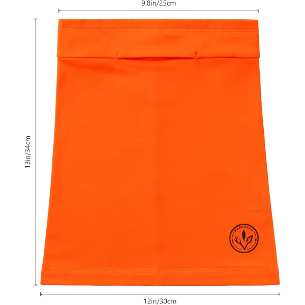 BASSDASH Fleece Neck Gaiter with Nose Hole Winter Face Mask for Men Women Windproof Scarf for Fishing Hunting SkiingOrange