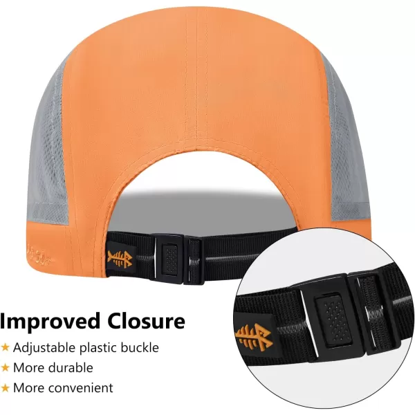 BASSDASH Folding Fishing Baseball Cap UPF 50 Water Resistant Outdoor Portable Brim Hats for Women Men Hiking AdjustablePumpkin