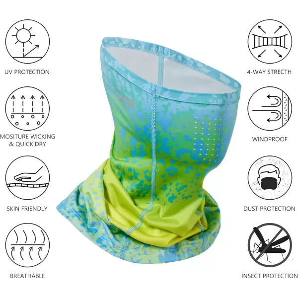 BASSDASH Neck Gaiter Mask UPF 50 Sun Protection for Men ampamp Women Fishing Hiking OutdoorMahi Camo